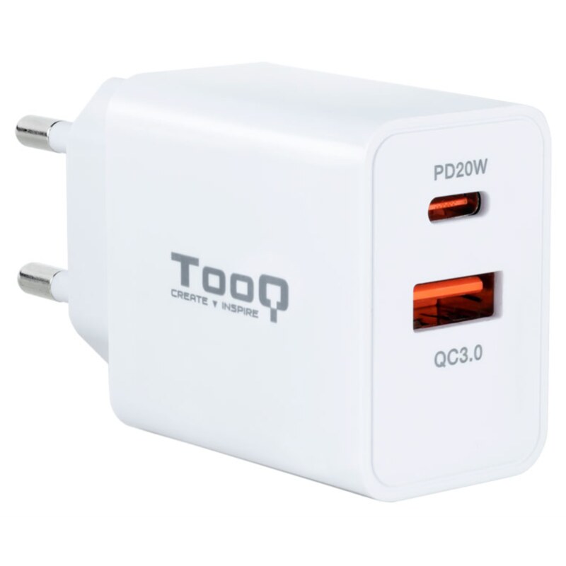 TooQ TQWC-2SC04WT cargador de dispositivo móvil Universal Blanco Corriente alterna Carga rápida Interior