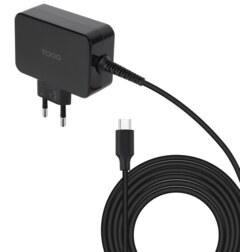 TooQ Cargador de portátil GAN USB-C PD 45W, Negro