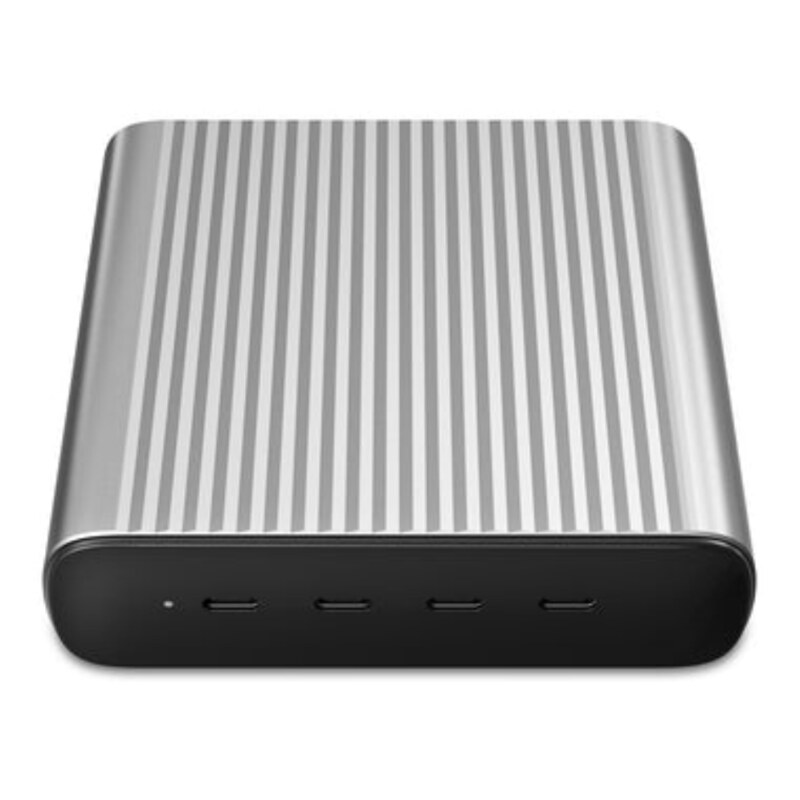 HYPER 245W GaN Desktop Charger Portátil, Smartphone, Tableta Negro, Plata Corriente alterna, Batería Carga rápida Interior