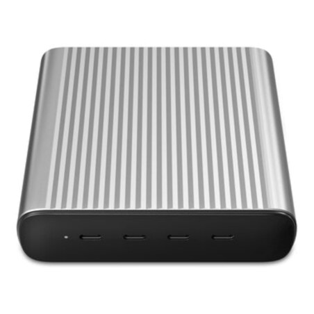 HYPER 245W GaN Desktop Charger Portátil, Smartphone, Tableta Negro, Plata Corriente alterna, Batería Carga rápida Interior