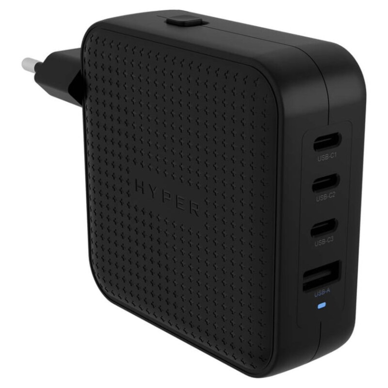 HYPER HJ1002BKWWGL cargador de dispositivo móvil Portátil, Smartphone, Tableta Negro Corriente alterna Carga rápida Interior
