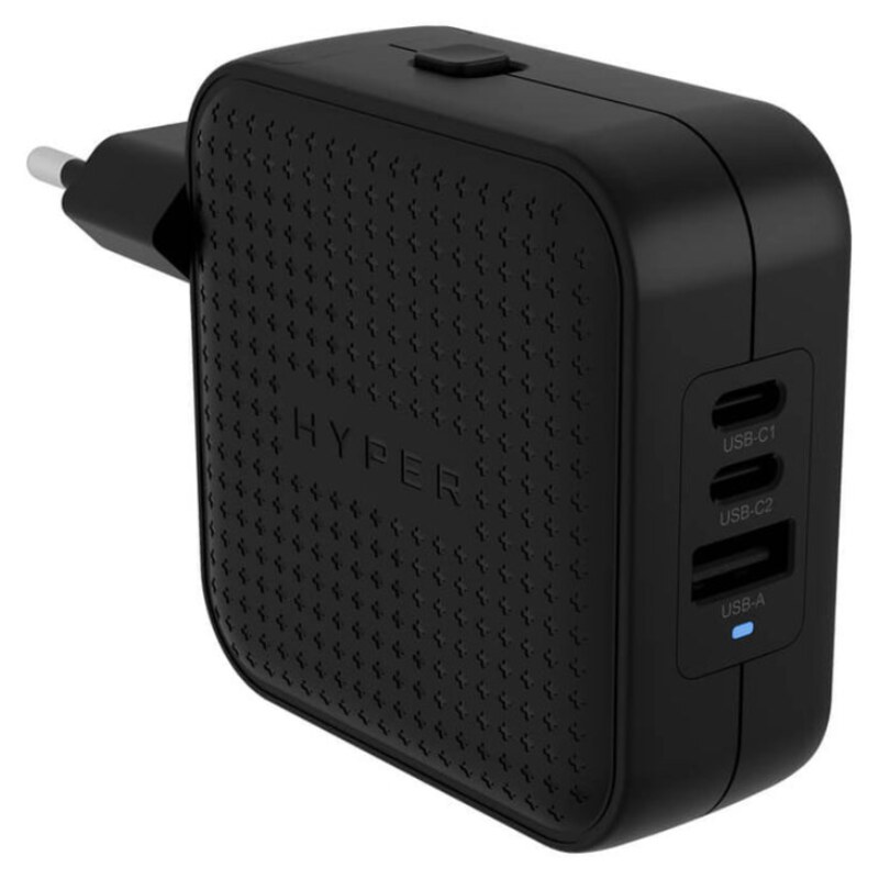 HYPER HJ1003BKWWGL cargador de dispositivo móvil Portátil, Smartphone, Tableta Negro Corriente alterna Carga rápida Interior