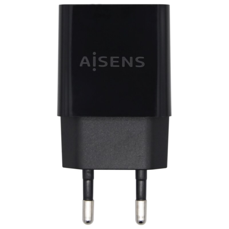 AISENS Cargador USB 10W Alta Eficiencia, 5V/2A, Negro