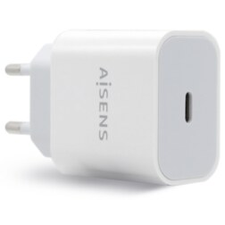 AISENS Cargador USB-C P?3.0 1 Puerto 1x USB-C 20 W, Blanco