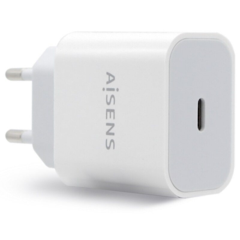 AISENS Cargador USB-C P?3.0 1 Puerto 1x USB-C 20 W, Blanco
