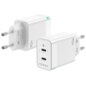 AISENS Cargador Gan 45W, 2xUSB-C PD3.0 QC4.0, Blanco
