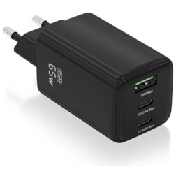 AISENS ASCH-65W3P042-BK cargador de dispositivo móvil Universal Corriente alterna Carga rápida Interior
