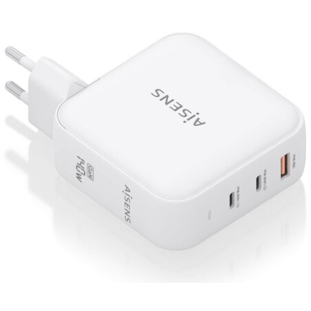 AISENS ASCH-140W3P030-W cargador de dispositivo móvil Universal Corriente alterna Carga rápida Interior