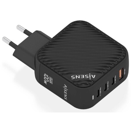 AISENS ASCH-100W4P029-BK cargador de dispositivo móvil Universal Corriente alterna Carga rápida Interior