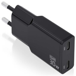 AISENS ASCH-30W2P049-BK cargador de dispositivo móvil Cámara digital, MP3, MP4, Teléfono móvil, Navegante, Portátil, Consola de 