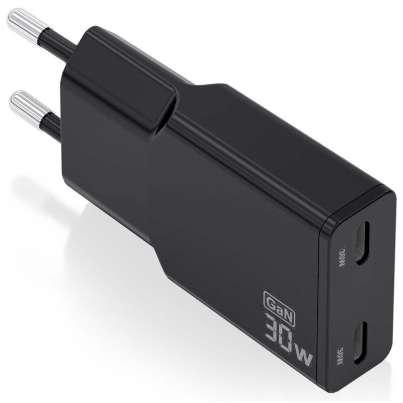 AISENS ASCH-30W2P049-BK cargador de dispositivo móvil Cámara digital, MP3, MP4, Teléfono móvil, Navegante, Portátil, Consola de 