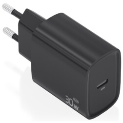 AISENS Cargador GaN 30W, 1xUSB-C PD3.0, Negro