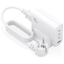 AISENS Cargador Sobremesa GaN 140W, 3x USB-C PD3.1 QC4.0 QC5.0, 1x USB-A QC3.0, Blanco