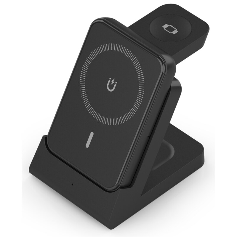 AISENS ASCH-15W4WC064-BK cargador de dispositivo móvil Auriculares, Smartphone, Reloj inteligente Cargador inalámbrico Interior