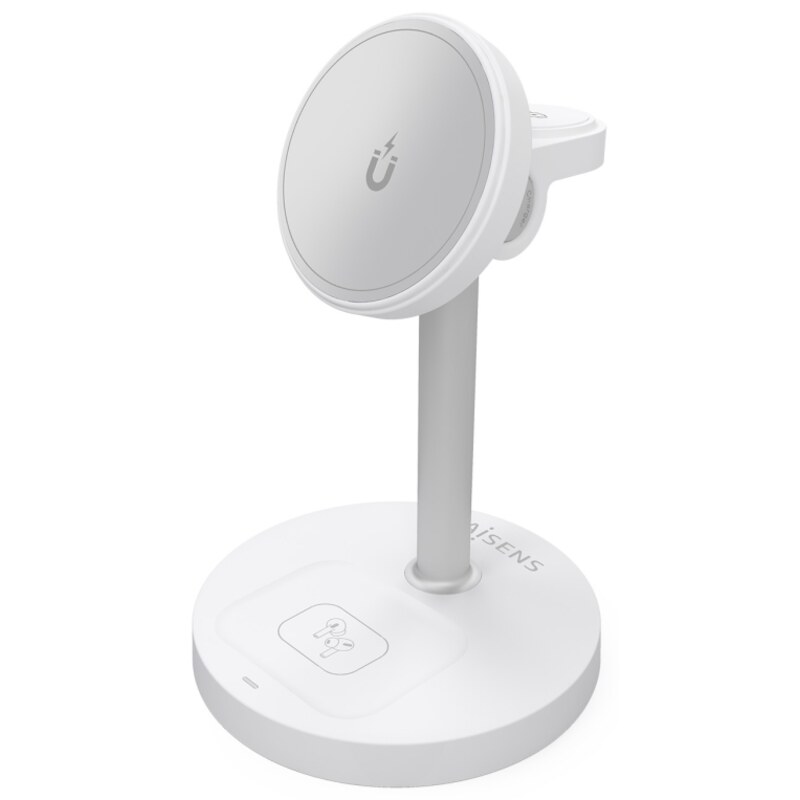 AISENS ASCH-15W3WC065-W cargador de dispositivo móvil Auriculares, Smartphone, Reloj inteligente Cargador inalámbrico Interior