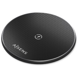 AISENS ASCH-15W1WC058-BK cargador de dispositivo móvil Smartphone Cargador inalámbrico Interior