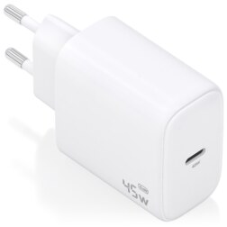 AISENS Cargador GaN 45W, 1xUSB-C PD3.0, Blanco