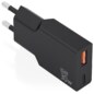 AISENS Cargador Ultra Delgado GaN 30W, 1xUSB-C PD3.0 QC4.0, 1xUSB-A QC3.0, Negro