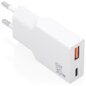 AISENS Cargador Ultra Delgado GaN 30W, 1xUSB-C PD3.0 QC4.0, 1xUSB-A QC3.0, Blanco