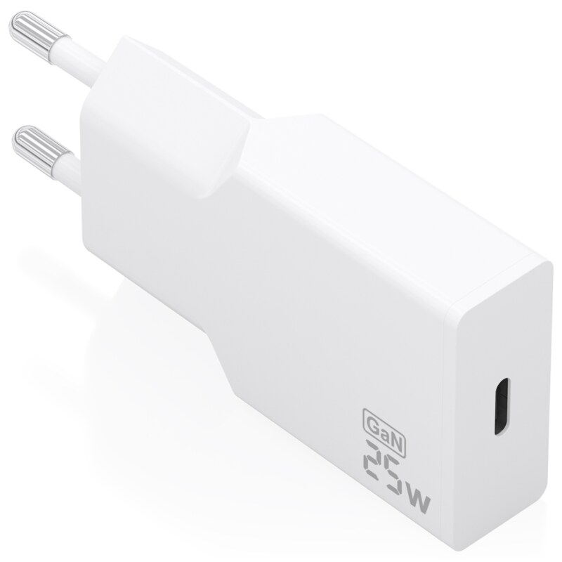 AISENS Cargador Ultra Delgado GaN 25W, 1xUSB-C PD3.0, Blanco