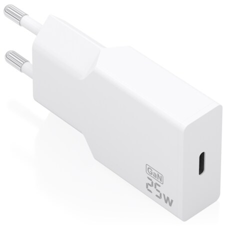 AISENS Cargador Ultra Delgado GaN 25W, 1xUSB-C PD3.0, Blanco