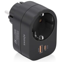 AISENS ASPS-1A1C07-BK cargador de dispositivo móvil Universal Corriente alterna Carga rápida Interior