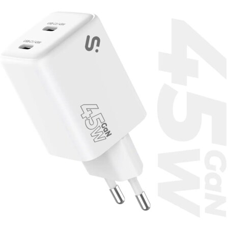 SUBBLIM Cargador GaN 45W Doble USB-C