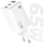 SUBBLIM Cargador GaN 65W USB-C + USB-C + USB-A