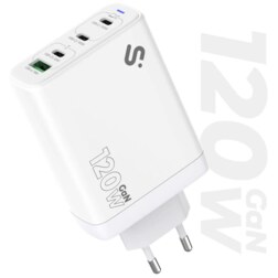 SUBBLIM Cargador GaN 120W USB-C, 4 Puertos (3x USB-C + 1x USB-A)