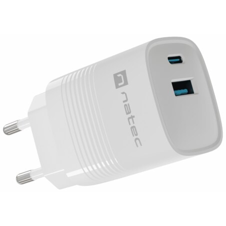 NATEC NUC-2140 cargador de dispositivo móvil Universal Blanco Corriente alterna Carga rápida Interior