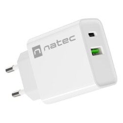 NATEC RIBERA Universal Blanco Corriente alterna Carga rápida Interior