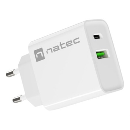 NATEC RIBERA Universal Blanco Corriente alterna Carga rápida Interior