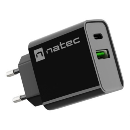 NATEC RIBERA Universal Negro Corriente alterna Carga rápida Interior