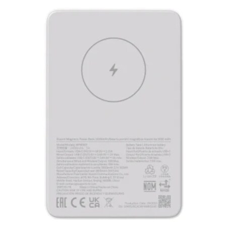 Xiaomi WPB0507 batería externa Ión de litio 5000 mAh Cargador inalámbrico Blanco