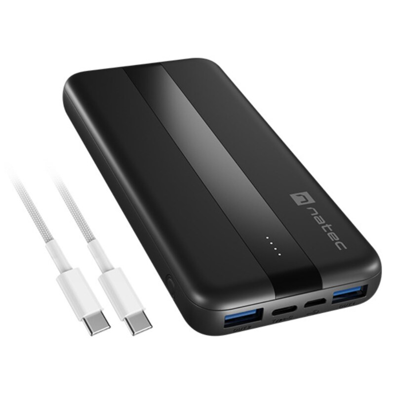 NATEC TREVI SLIM Q V2 Polímero de litio 10000 mAh Negro