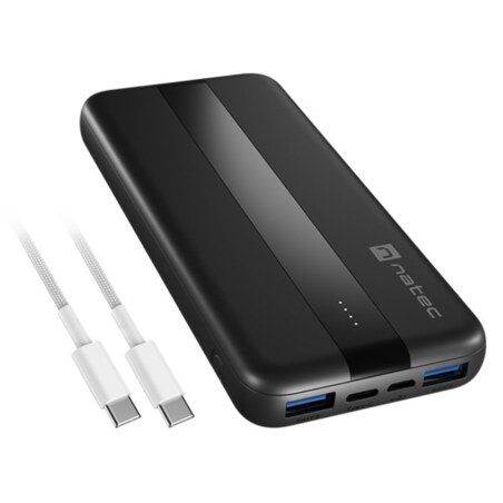 NATEC TREVI SLIM Q V2 Polímero de litio 10000 mAh Negro