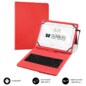 SUBBLIM Funda con Teclado Micro USB - USB C KEYTAB PRO USB 10,1" Red