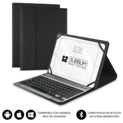 SUBBLIM Funda con Teclado KEYTAB PRO BLUETOOTH 10,1" Black