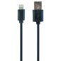 Gembird CC-USB2-AMLM-1M cable de conector Lightning Negro