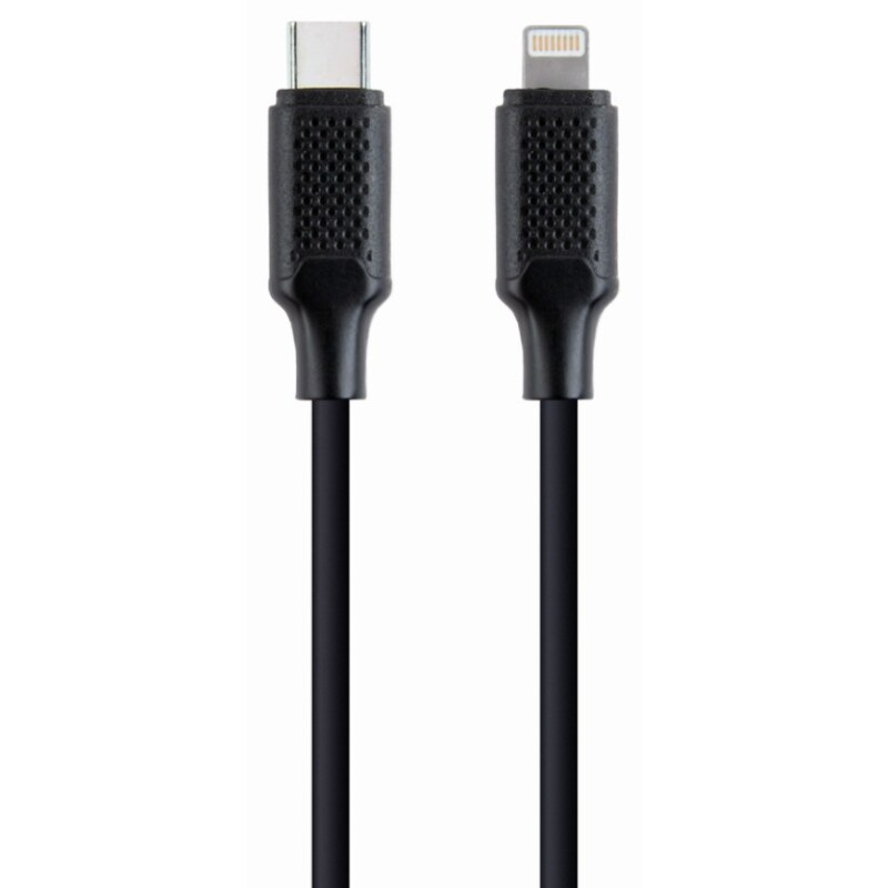 Gembird CC-USB2-CM8PM-1.5M cable de conector Lightning 1,5 m Negro