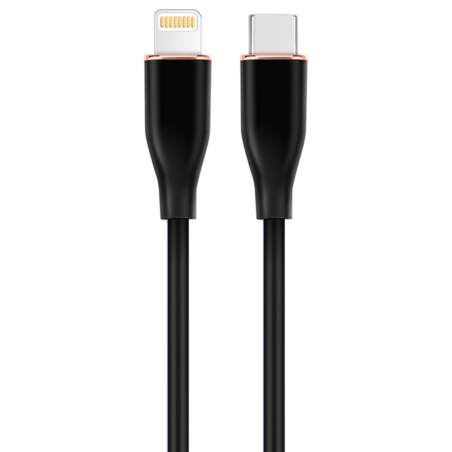 Gembird GMB Audio CC-USB2S-CM8PM-1.5M-BK cable de conector Lightning 1,5 m Negro