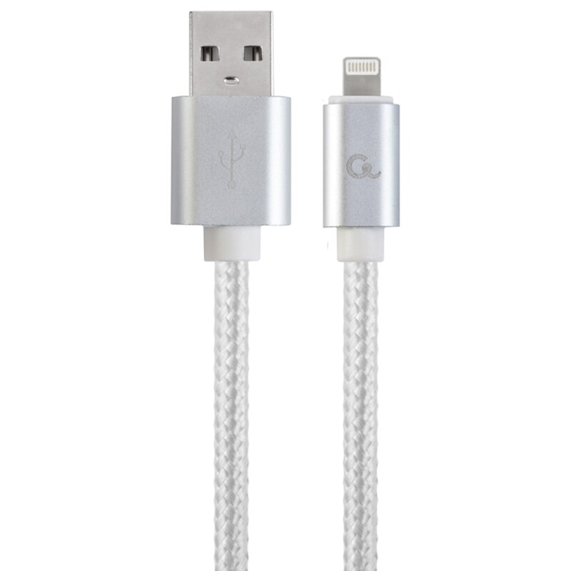 Gembird CCB-MUSB2B-AMLM-6-S cable de conector Lightning 1,8 m Plata
