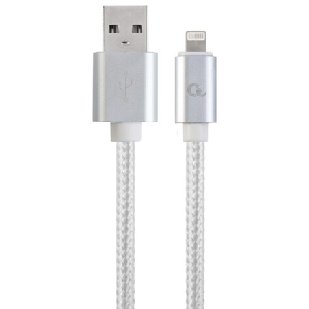 Gembird CCB-MUSB2B-AMLM-6-S cable de conector Lightning 1,8 m Plata