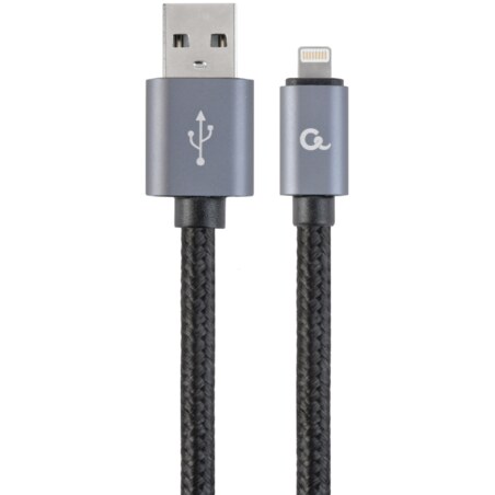 Gembird CCB-MUSB2B-AMLM-6 cable de conector Lightning 1,8 m Negro
