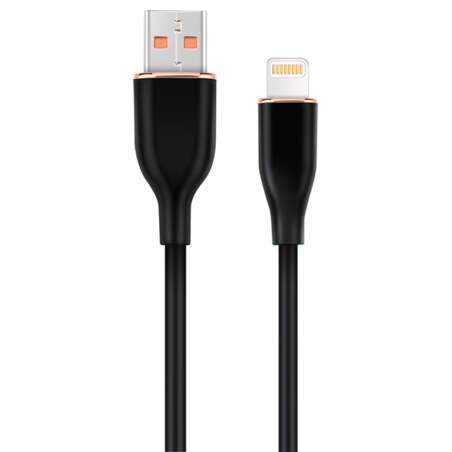 Gembird GMB Audio CC-USB2S-AM8PM-1.5M-BK cable de conector Lightning 1,5 m Negro