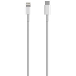 AISENS Cable USB 2.0 USB-C A Lightning PD 2A, Lightning/M-USB-C/M, Blanco, 0.5 m