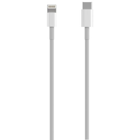 AISENS Cable USB 2.0 USB-C A Lightning PD 2A, Lightning/M-USB-C/M, Blanco, 0.5 m