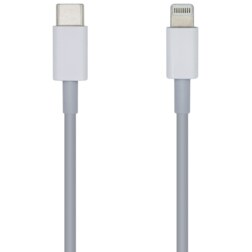 AISENS Cable USB 2.0 USB-? A Lightning PD 2A, Lightning/M-USB-?/M, Blanco, 2.0m
