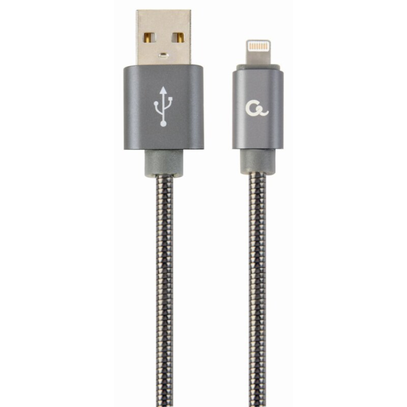 Cablexpert CC-USB2S-AMLM-1M-BG cable de conector Lightning 8 m Gris