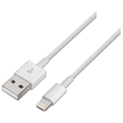 AISENS A102-0035 cable de conector Lightning 1 m Blanco